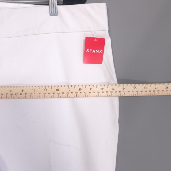 SPANX New Women's 3X Classic White Stretch Pull-on‎ Kick Flare Crop Pants 20373R - Picture 5 of 13